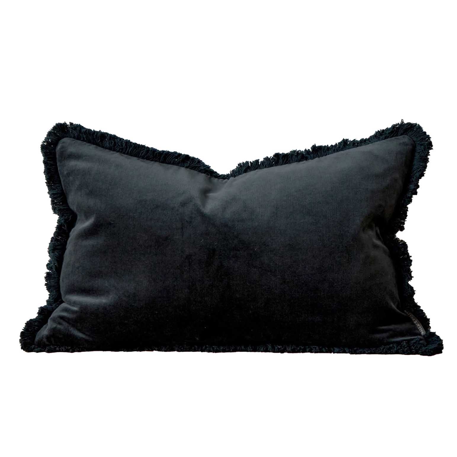 Wallace Cotton Maison Velvet Rectangle Fringed Cushion Cover