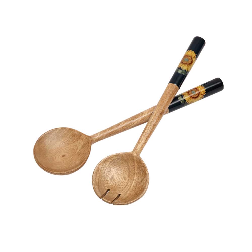 Rhs By Dexam Sunflower Mango Wood Salad Servers