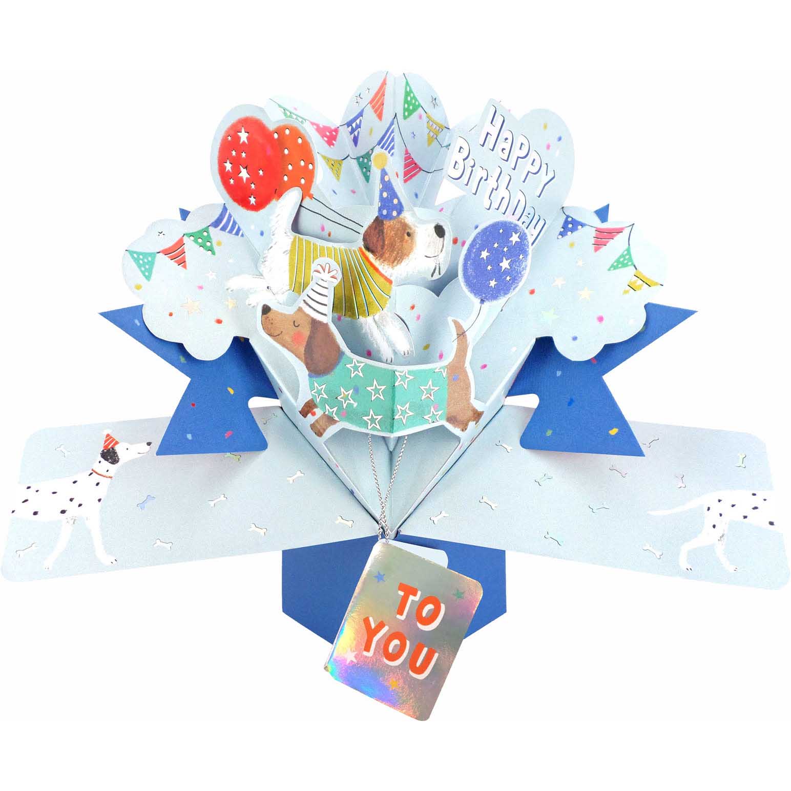 Antics Birthday Dogs Pop Up Card