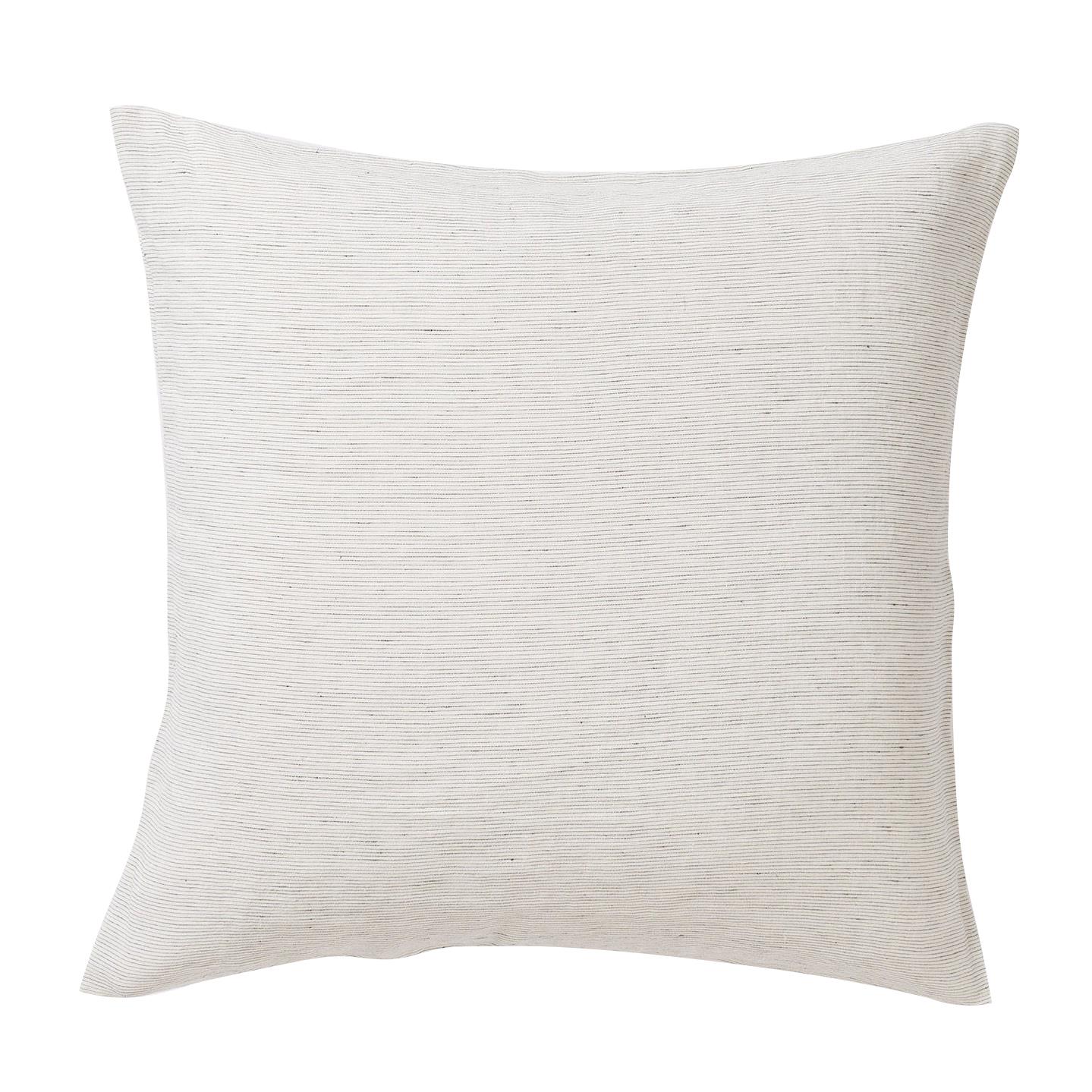 Citt&agrave; Pinstripe Linen Euro Pillowcase Pepper/Chalk 65x65cm