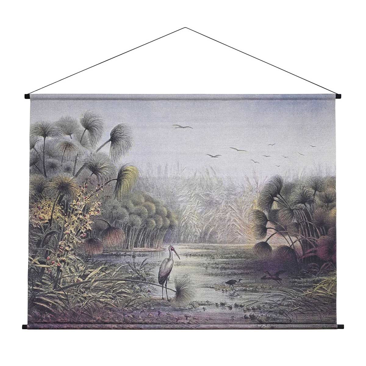 Hanging Paper Art - Heron landscape