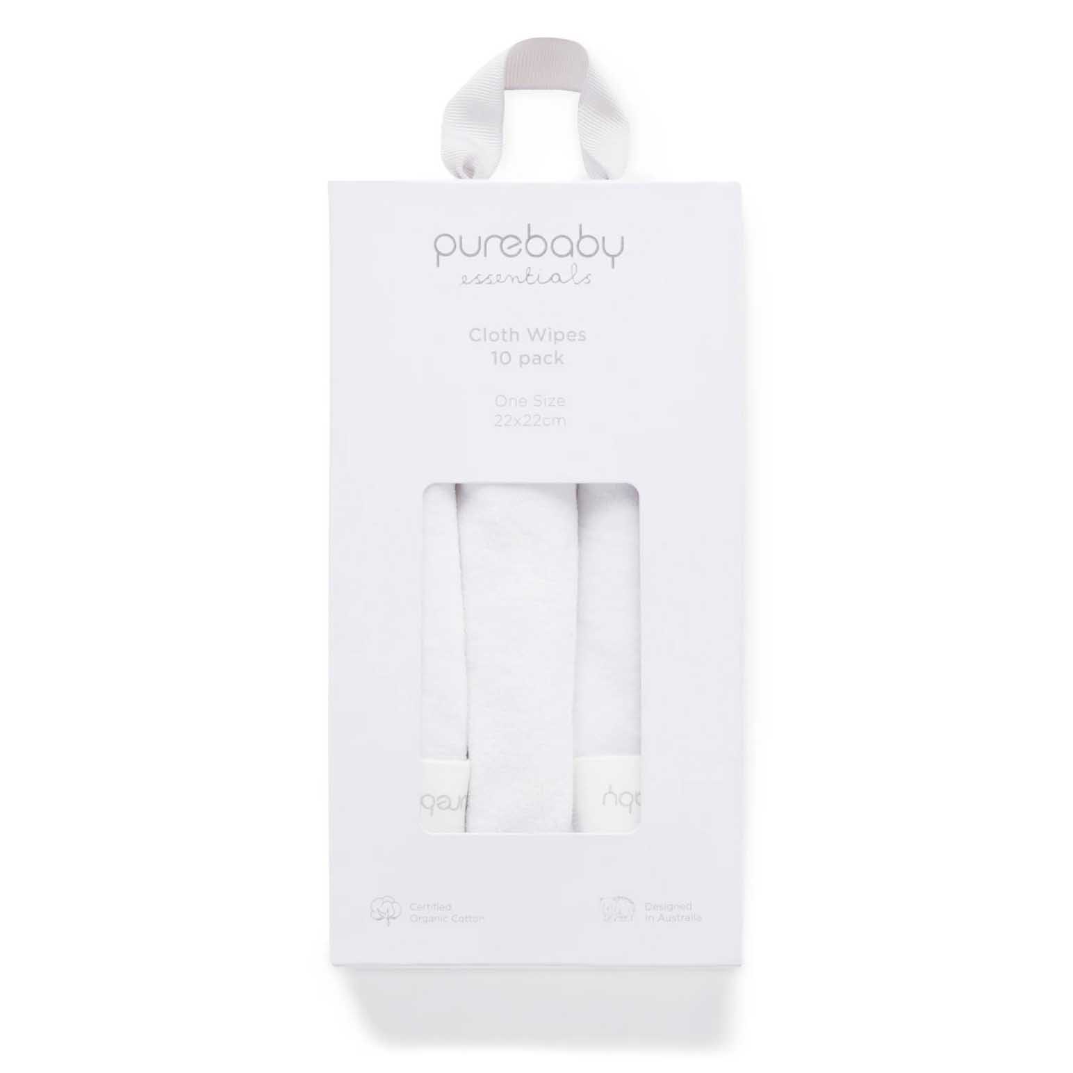 Purebaby Cloth Wipes 10 Pack