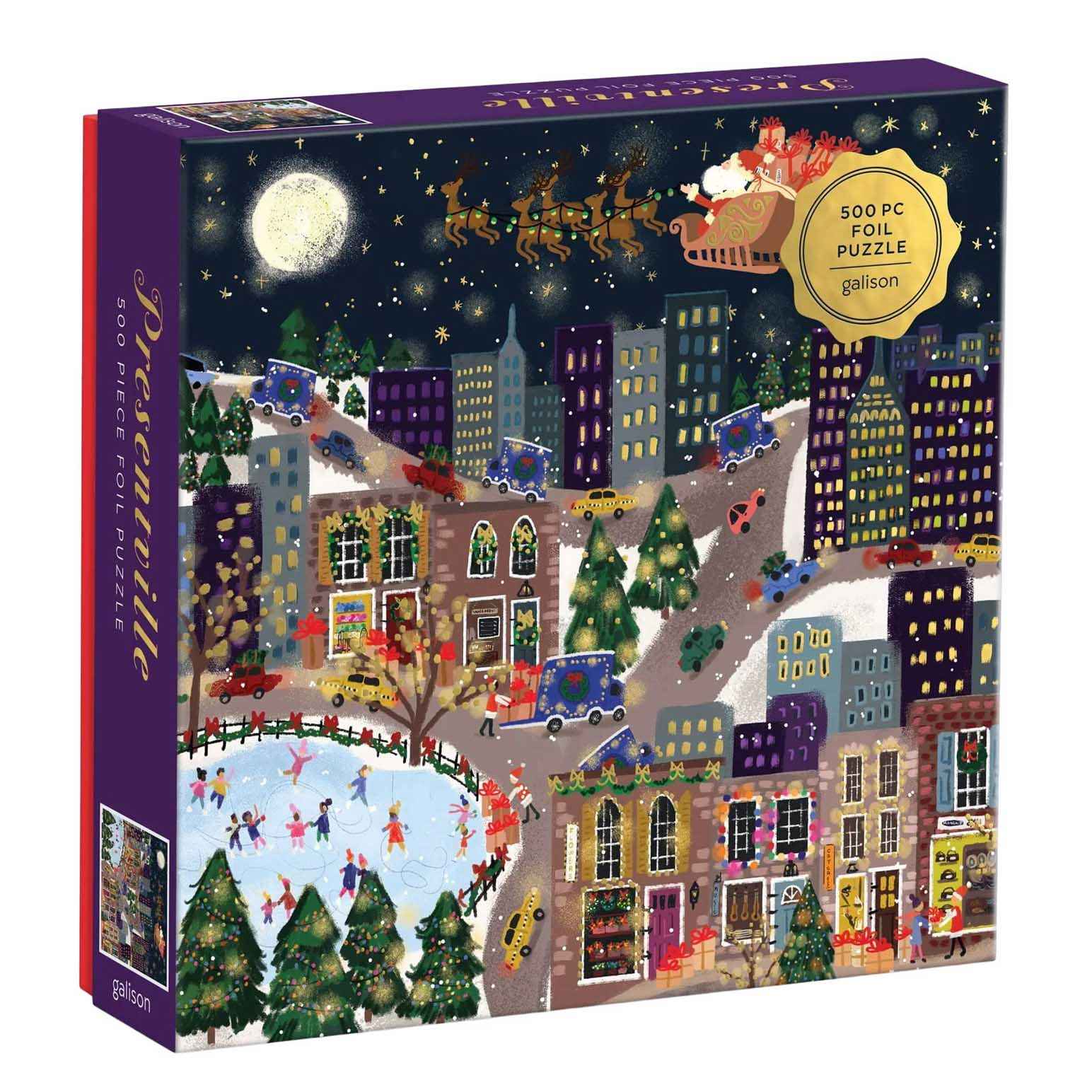 Galison Joy Laforme Presentville 500 Piece Foil Puzzle