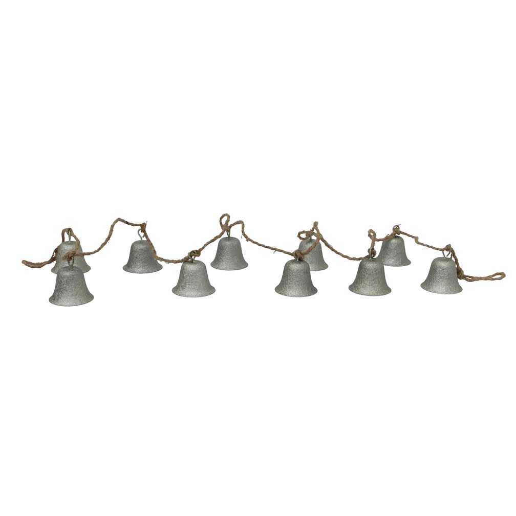 French Country Bell Garland Crackle Grey