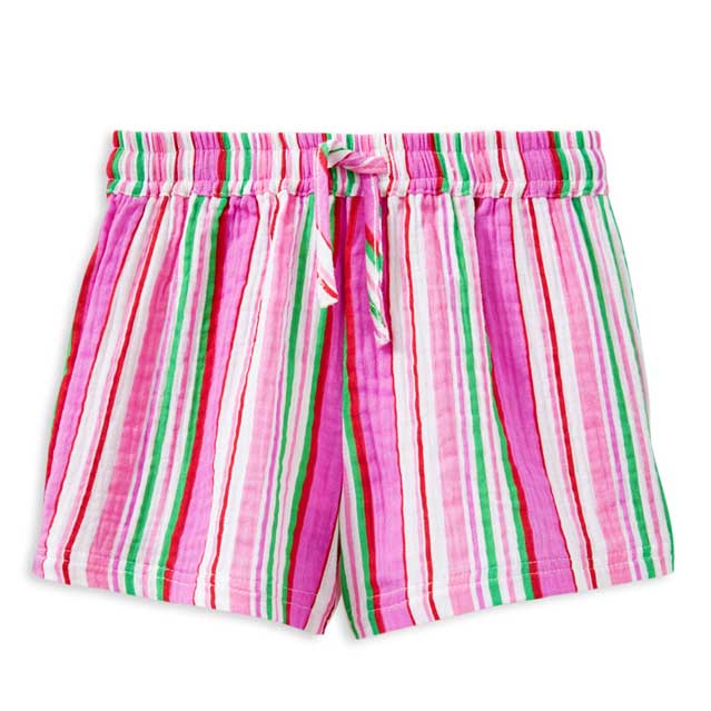 Milky Crinkle Stripe Short 2-7Y
