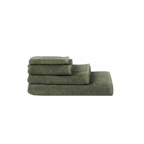 Città Classic Cotton Face Cloth Olive  - 35x35cm