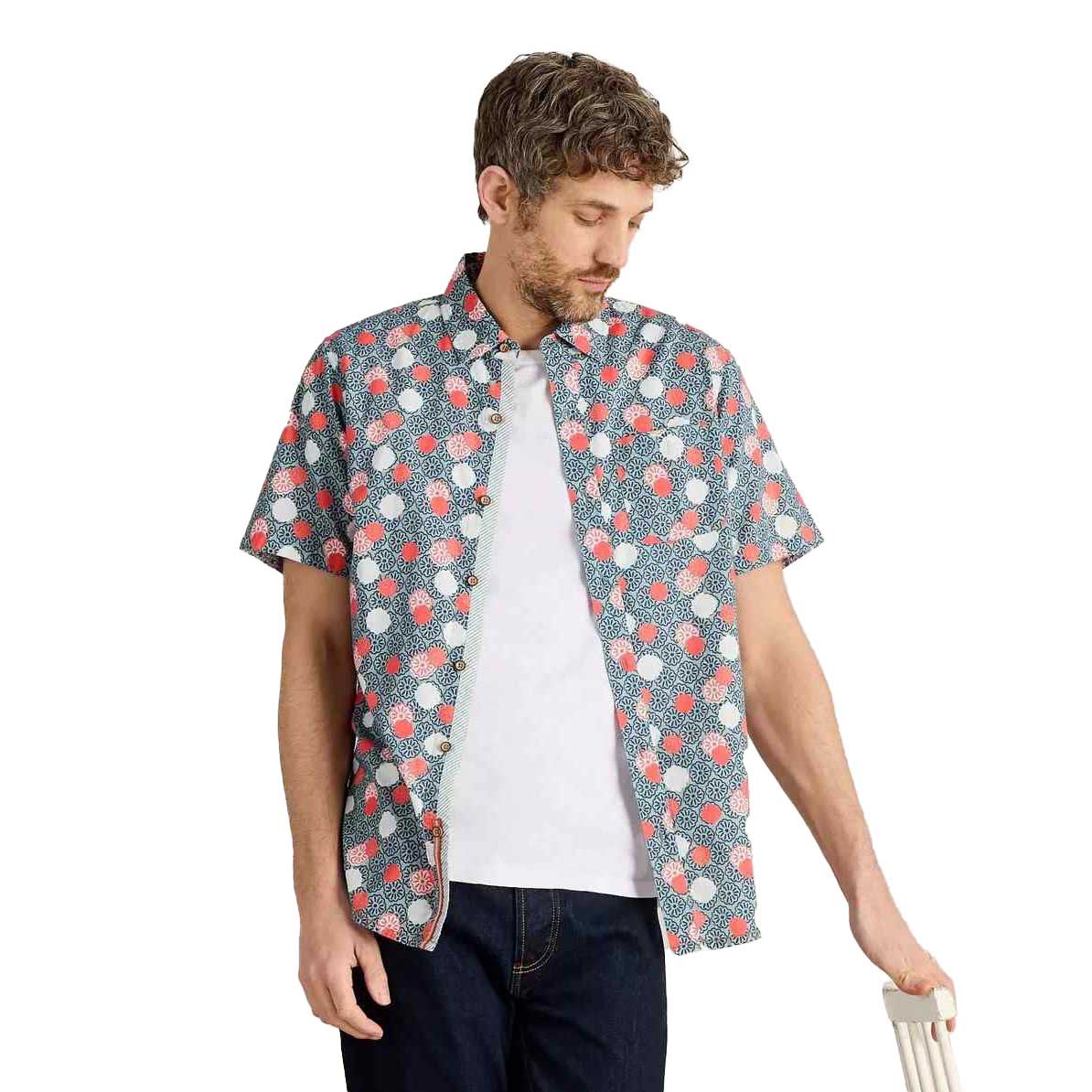 White Stuff Finsbury Stamp Printed Shirt