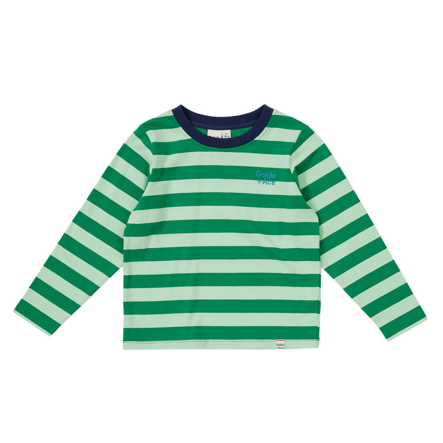 Goldie + Ace Essential Stripe L/S Top Green 3-5Y