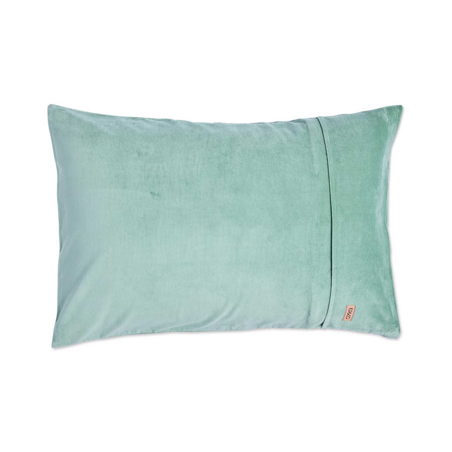 Kip&Co Pistachio Velvet Pillowcases 2P Std Set