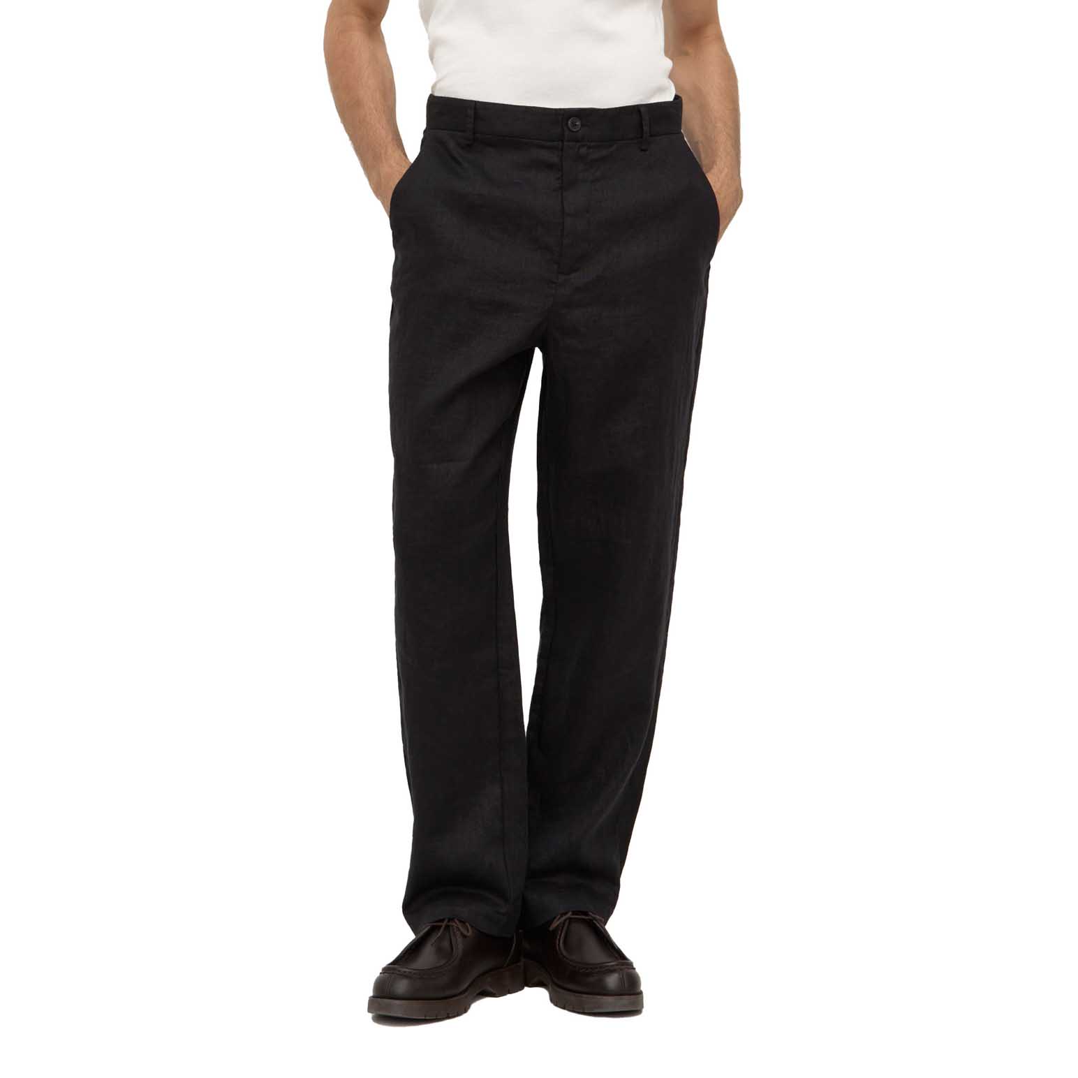 Assembly Label Fraser Linen Pant Black