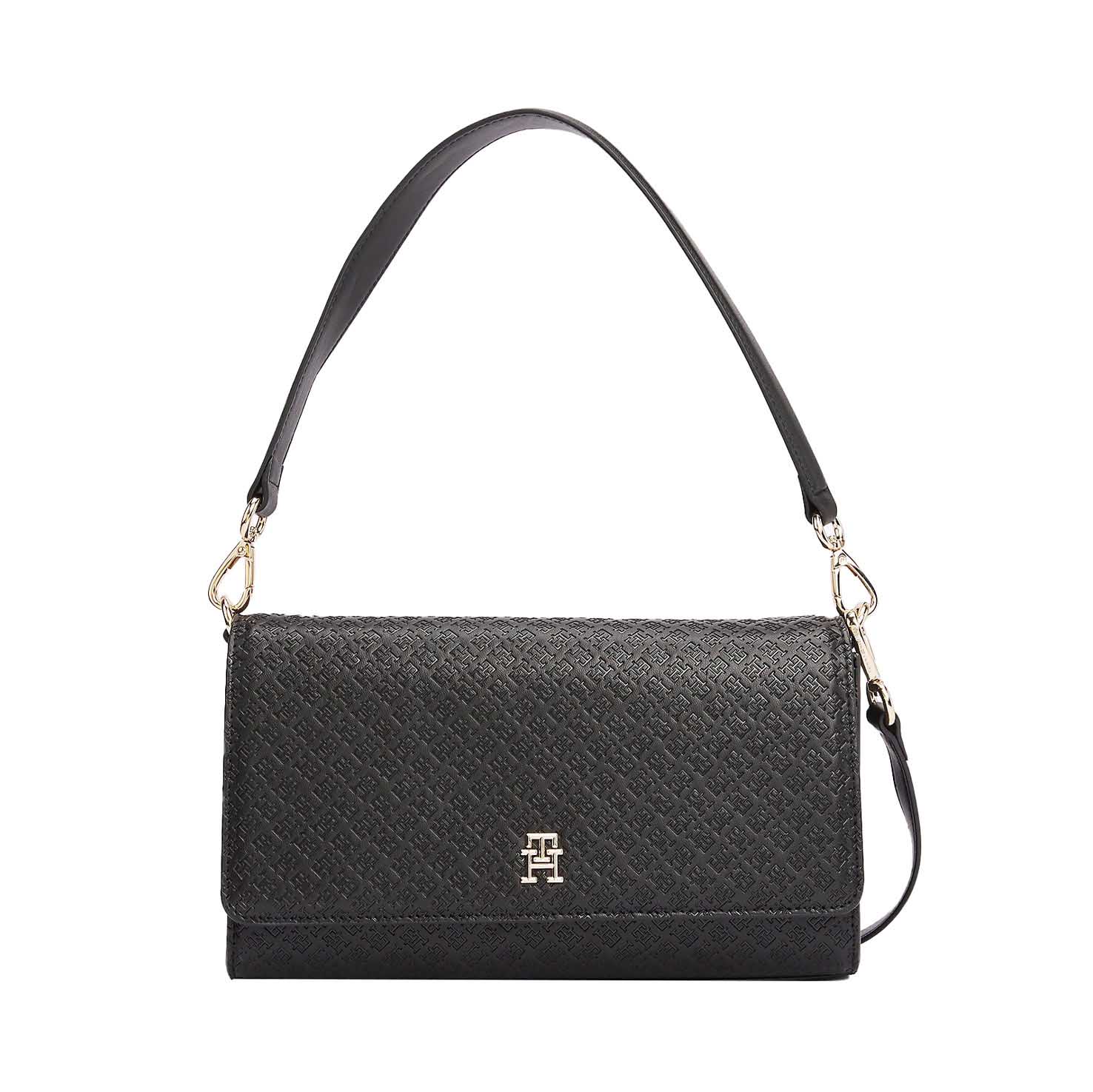 Tommy Hilfiger TH Monogram Debossed Shoulder Bag