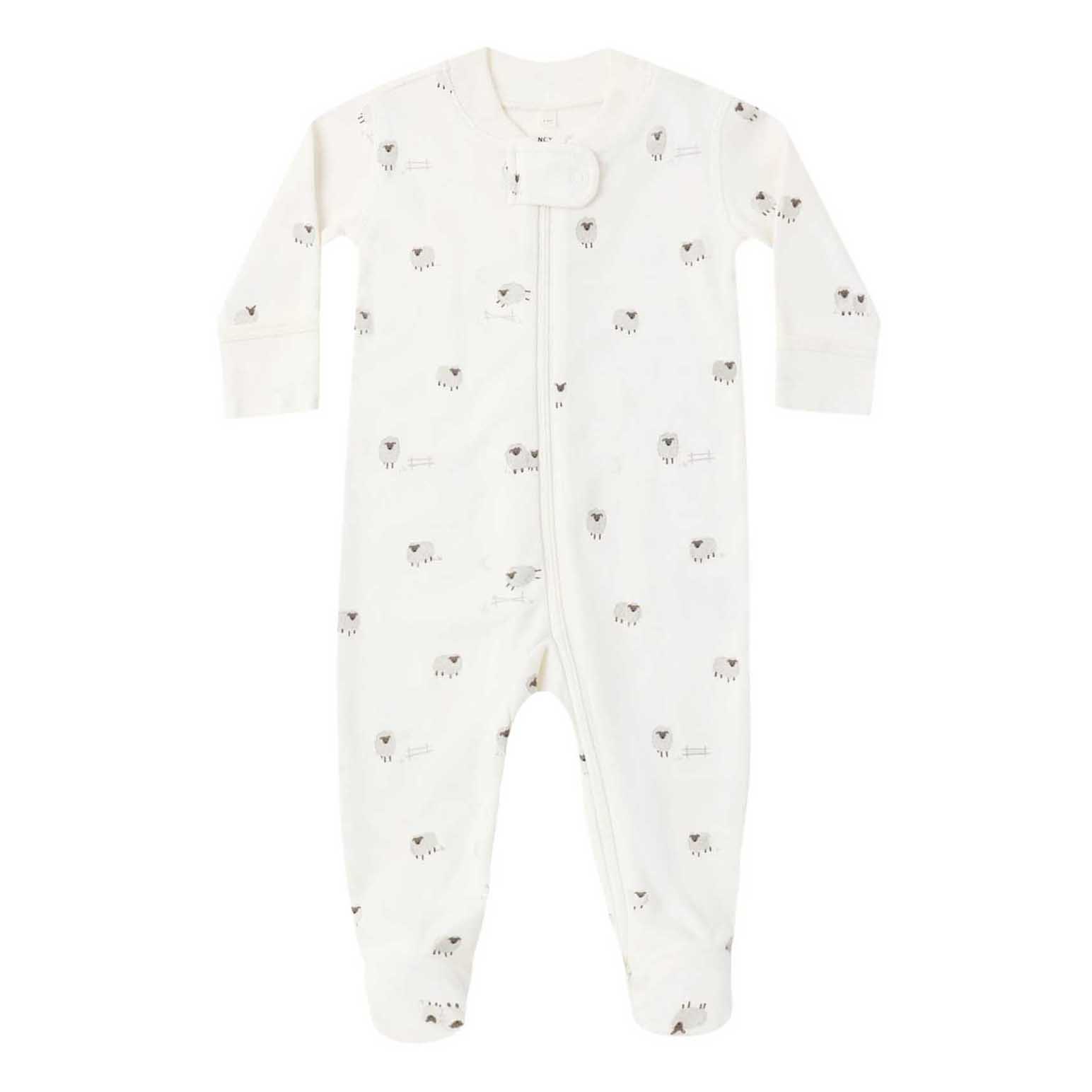 Quincy Mae Zip Long Sleeve Sleeper Footie Sheep