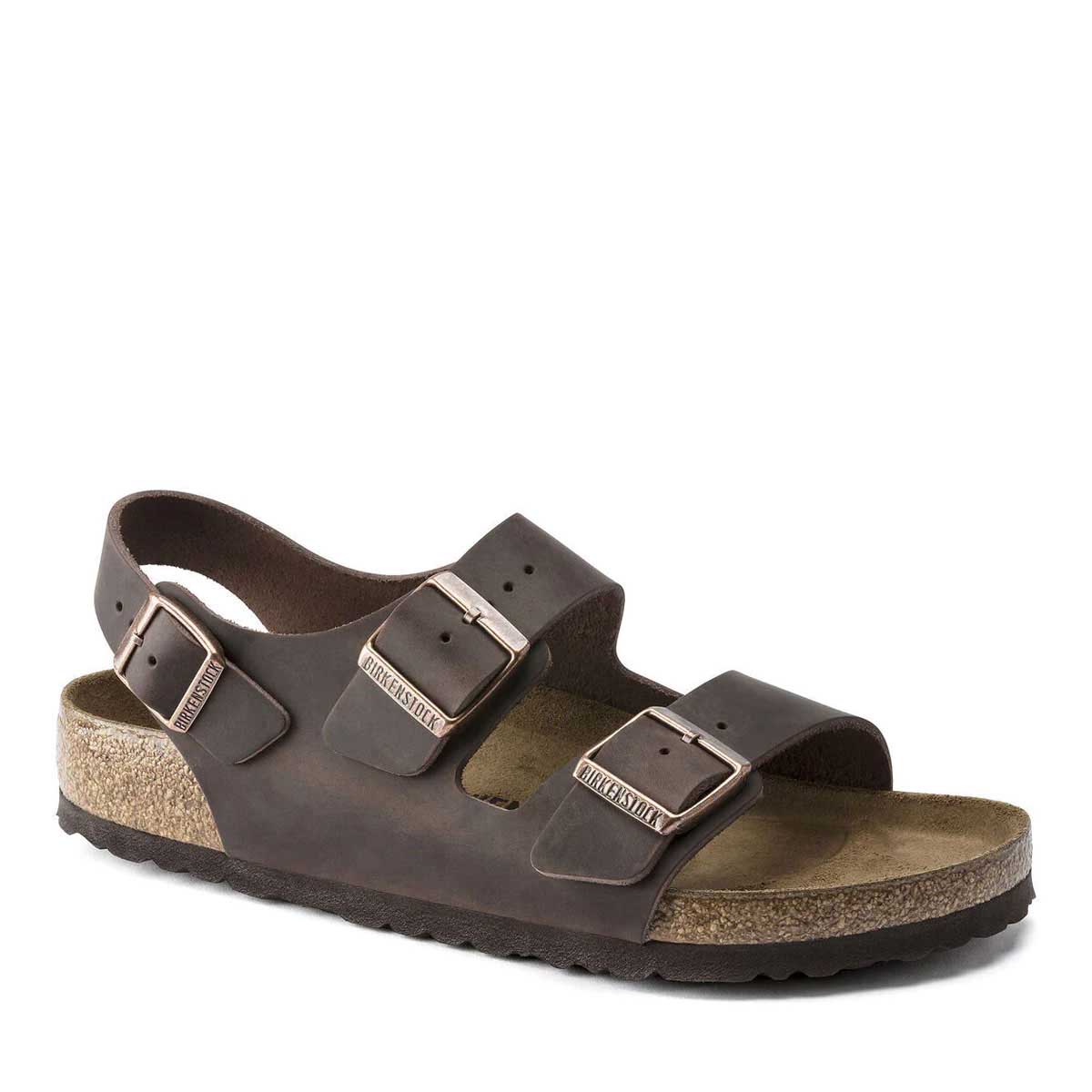 Birkenstock Milano Oiled Leather Habana Regular Width Sandal