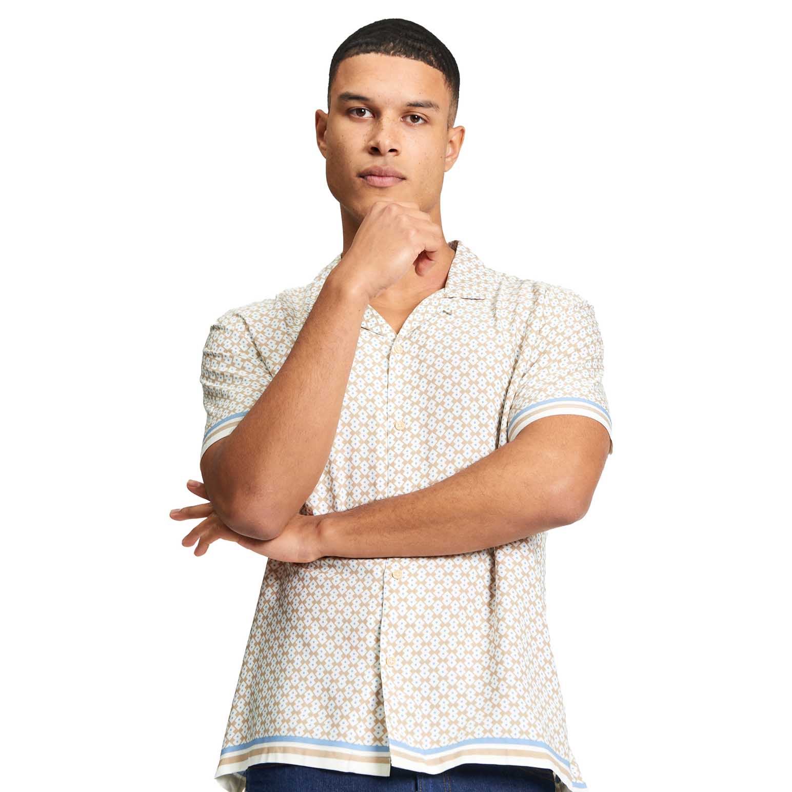 Ben Sherman Geo Border Print Shirt