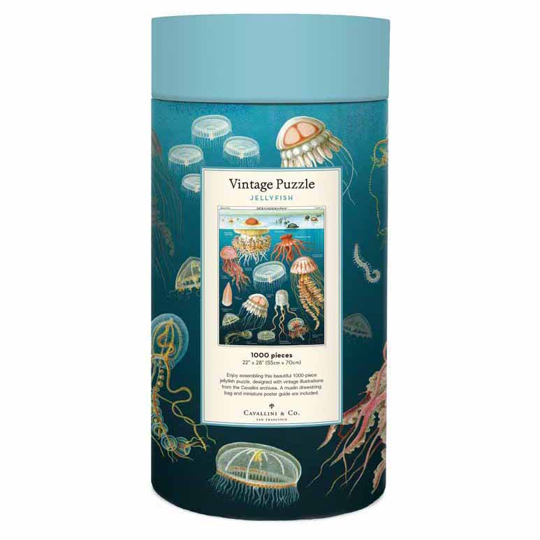 Cavallini Jellyfish 1000 Pce Vintage Puzzle