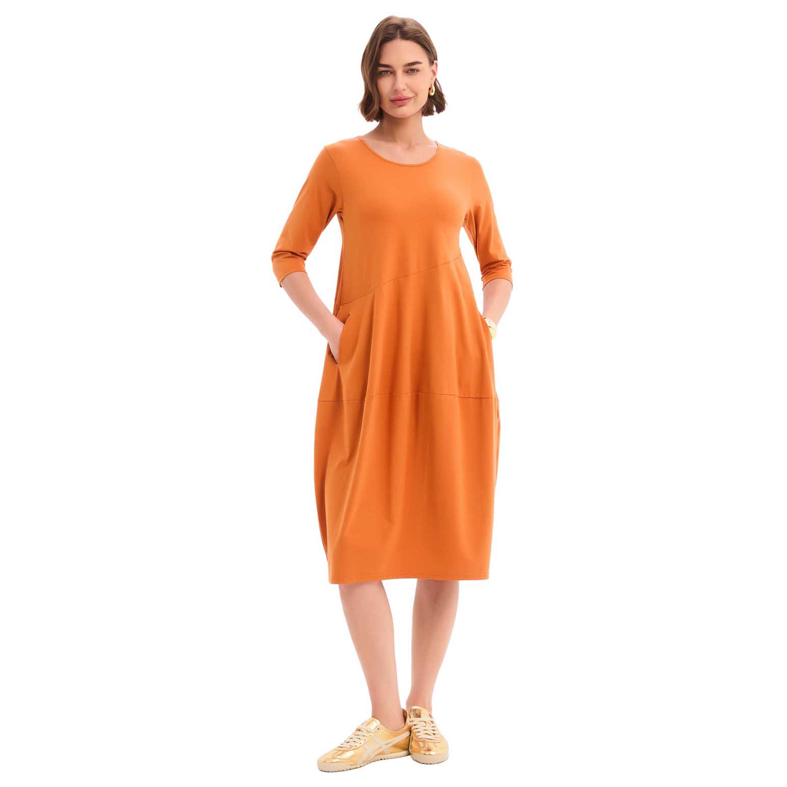 TIRELLI Diagonal Seam Winter Dress