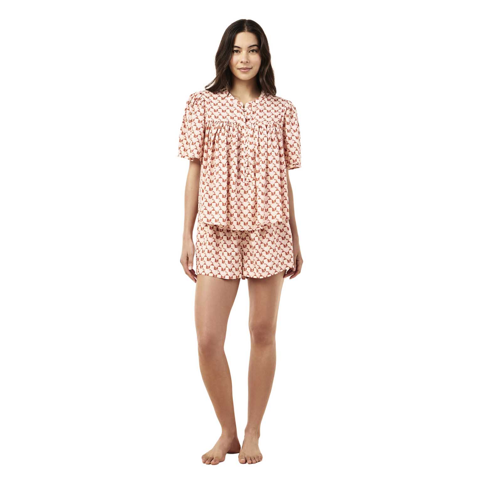 Papinelle Karen Walker Monogram Tiles Gathered Boxer PJ