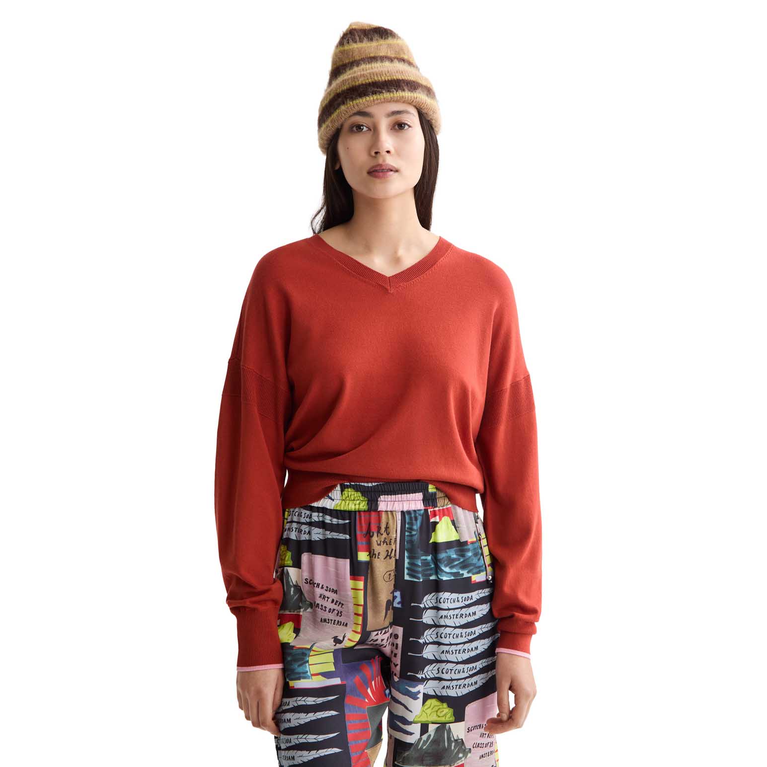 Scotch & Soda V-Neck Relaxed Pullover