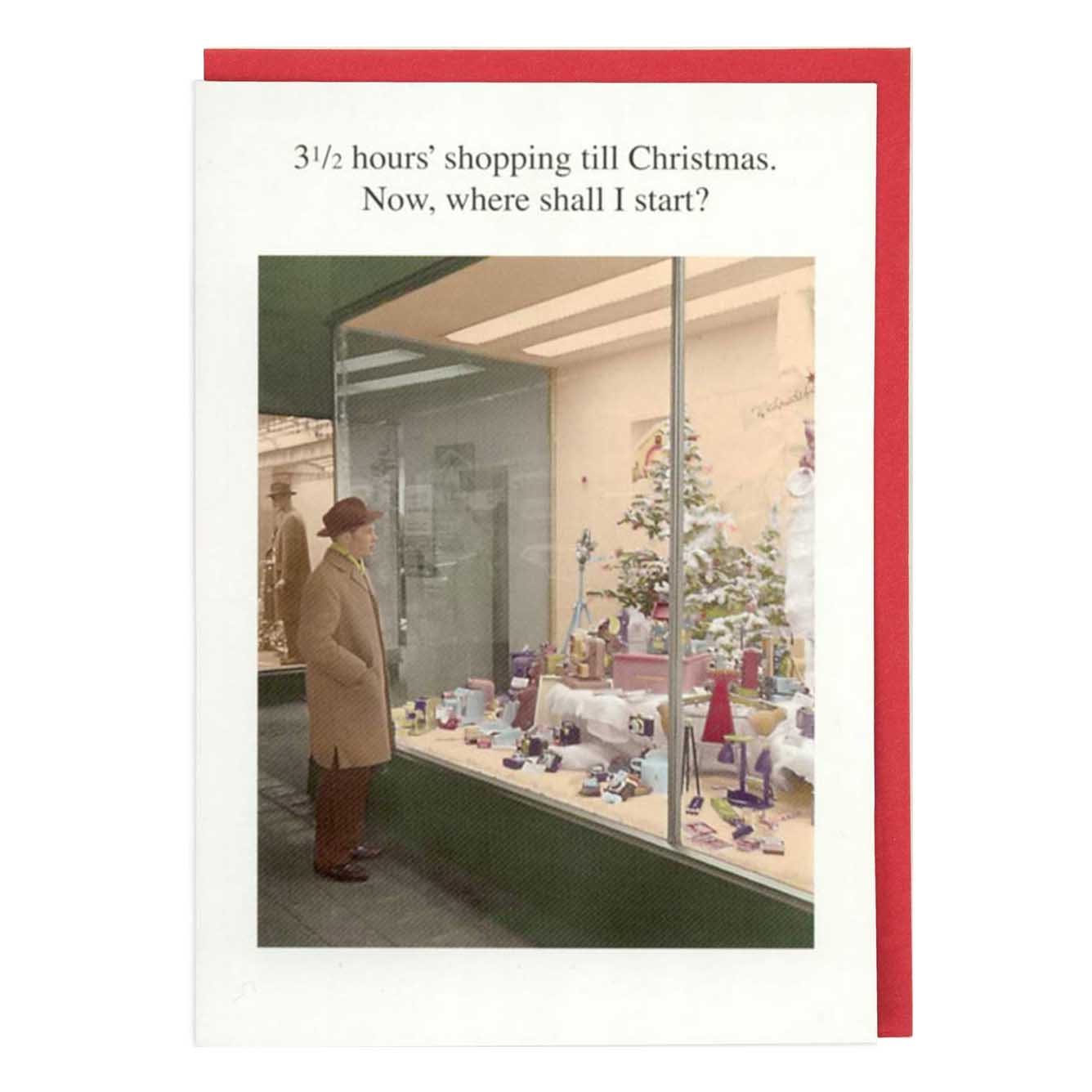 Cath Tate 3 1/2 Hours Shopping Left Christmas Card