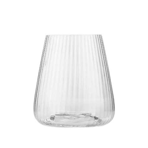 Home Lab Melted Crystal Stemless Glass Set of 4