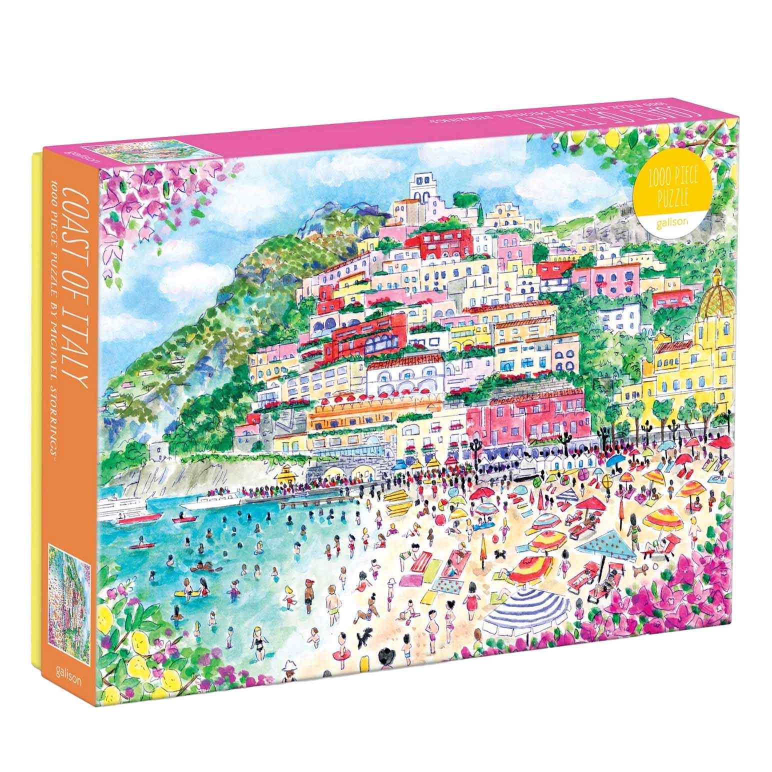 Galison Michael Storrings Coast of Italy 1000 Piece Puzzle