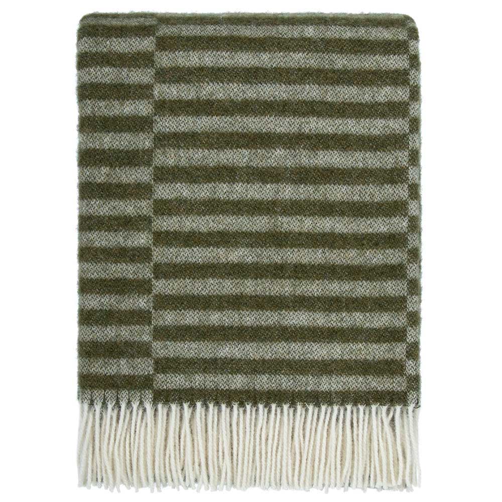 Baya Noah 100% NZ Wool Throw 130x190cm - Olive