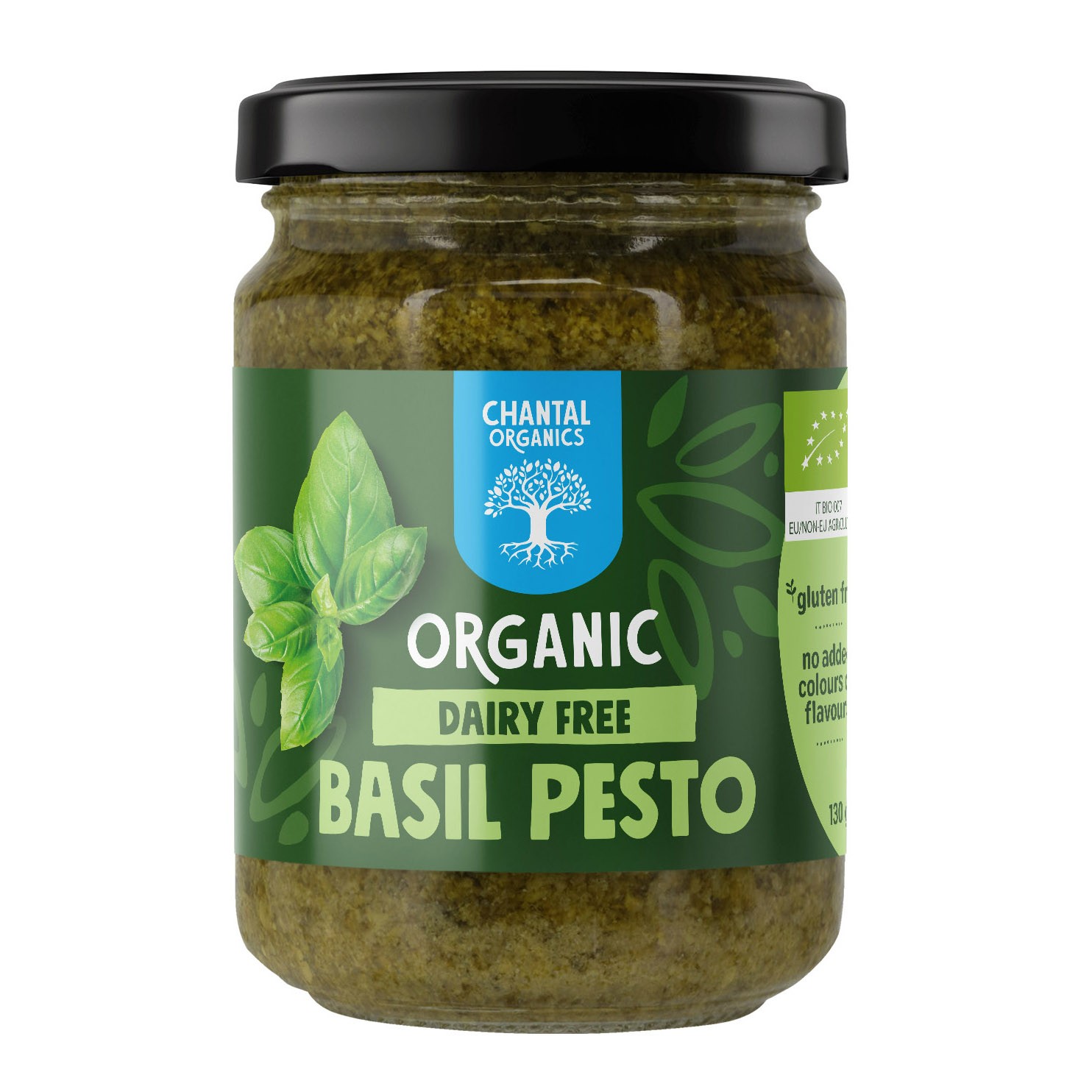 Chantal Organics Dairy Free Basil Pesto 130g