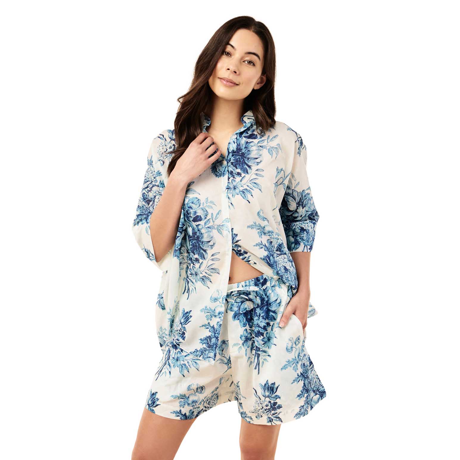 Papinelle Karen Walker Romantic Floral Flowy Boxer Pj
