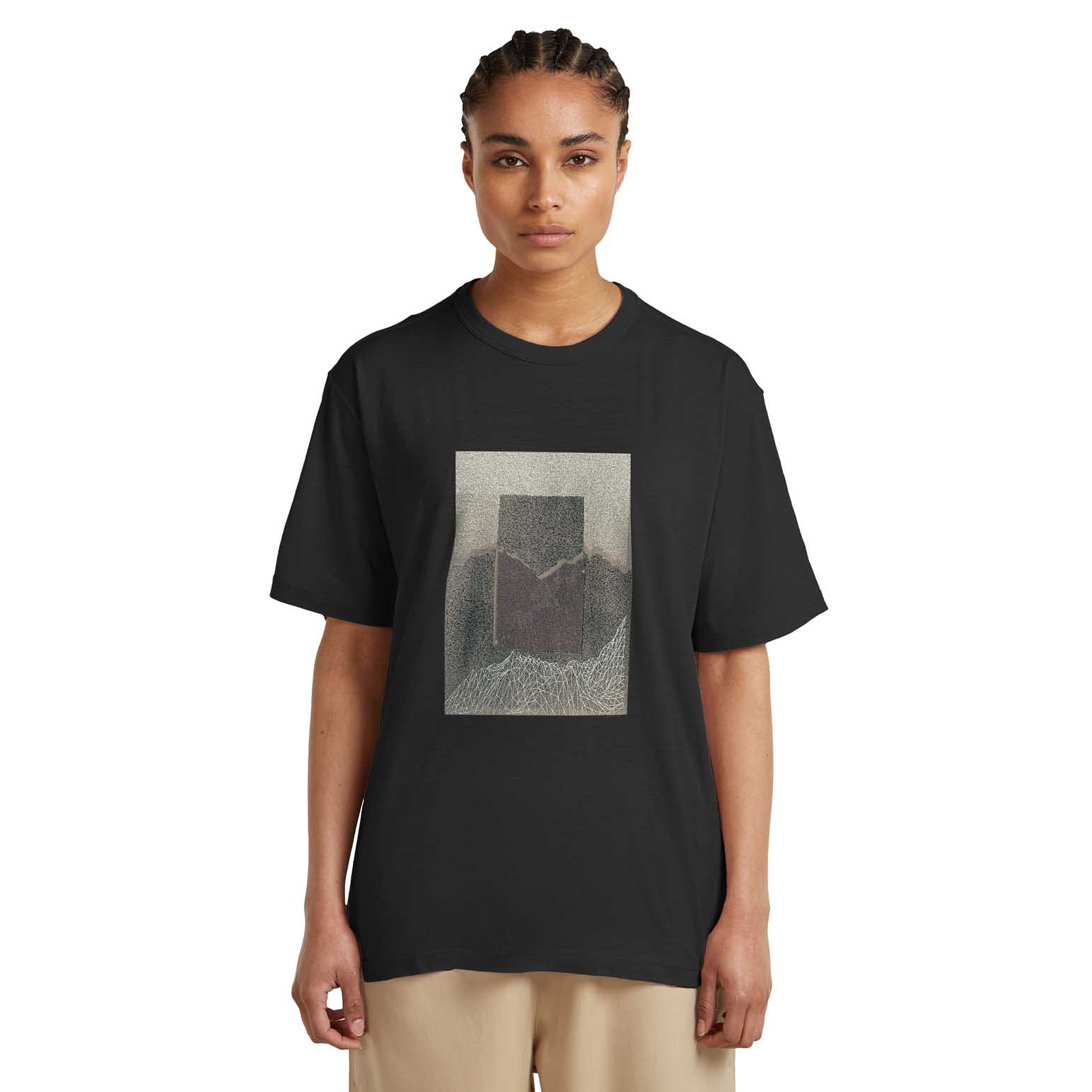 Icebreaker W Merino 150 Tech Lite SS Relaxed Tee Mountain Shift