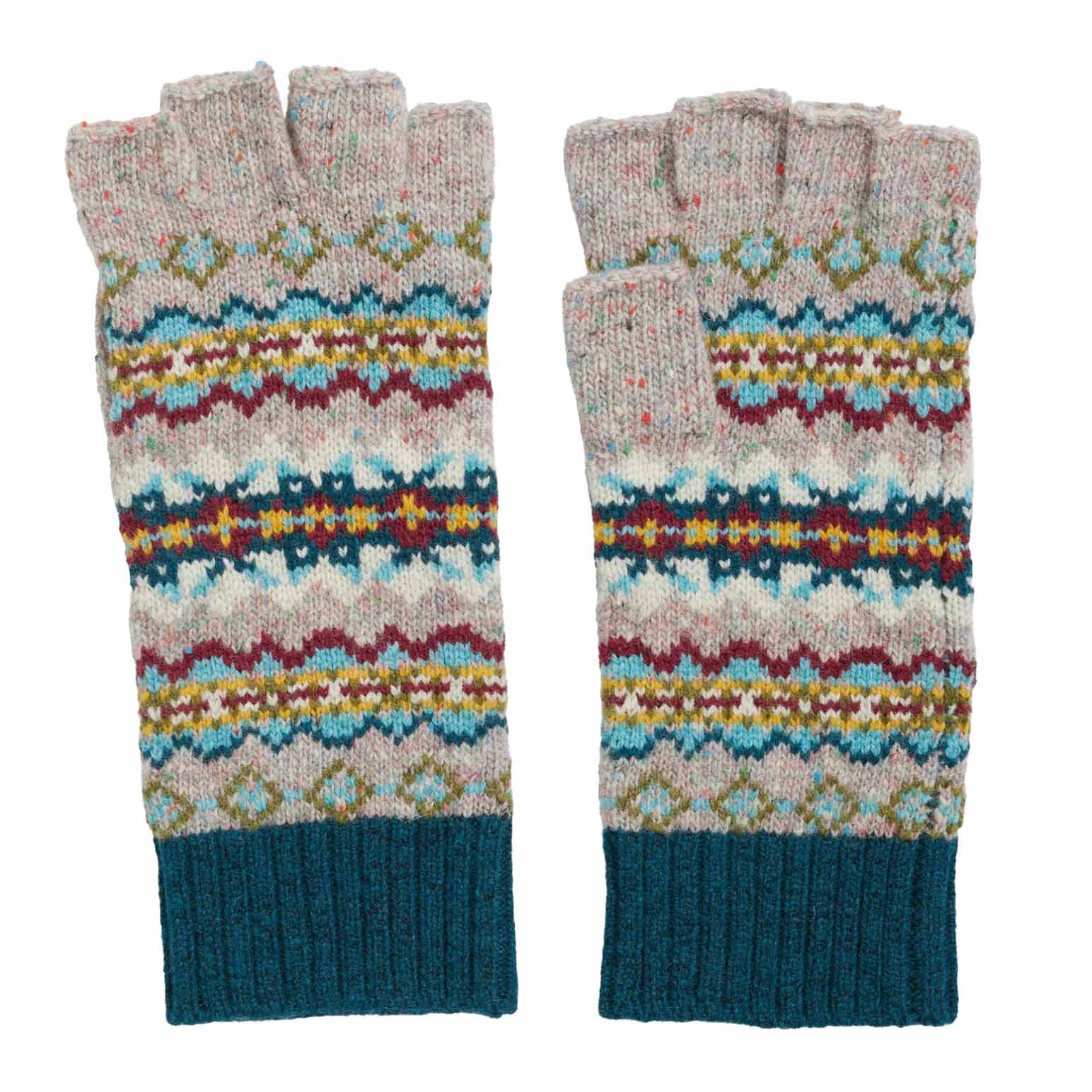 Seasalt Cornwall Mathey Mittens Harlyn Pink Grass Multi