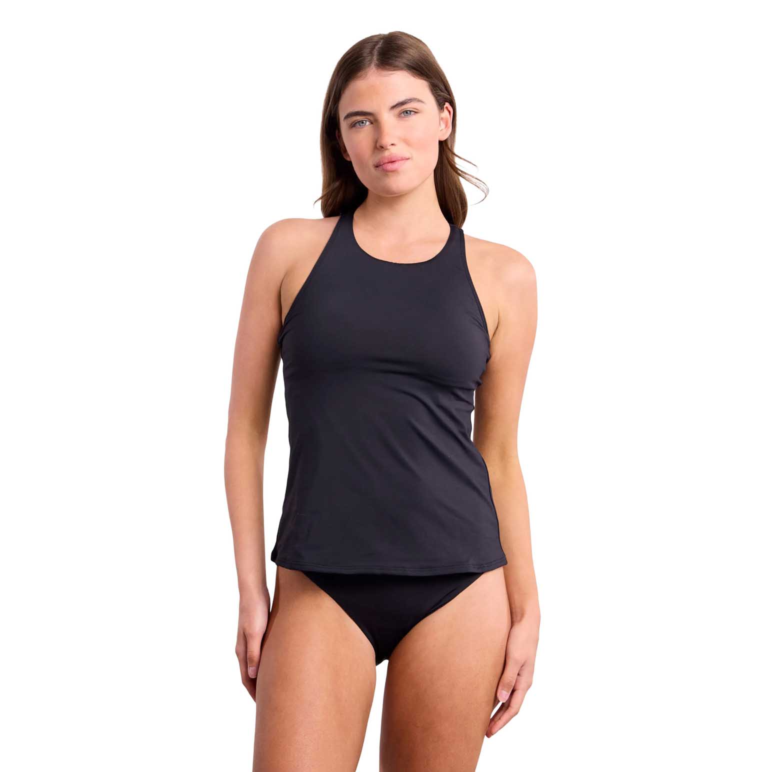 Sunseeker Basix High Neck Mast Singlet - Black