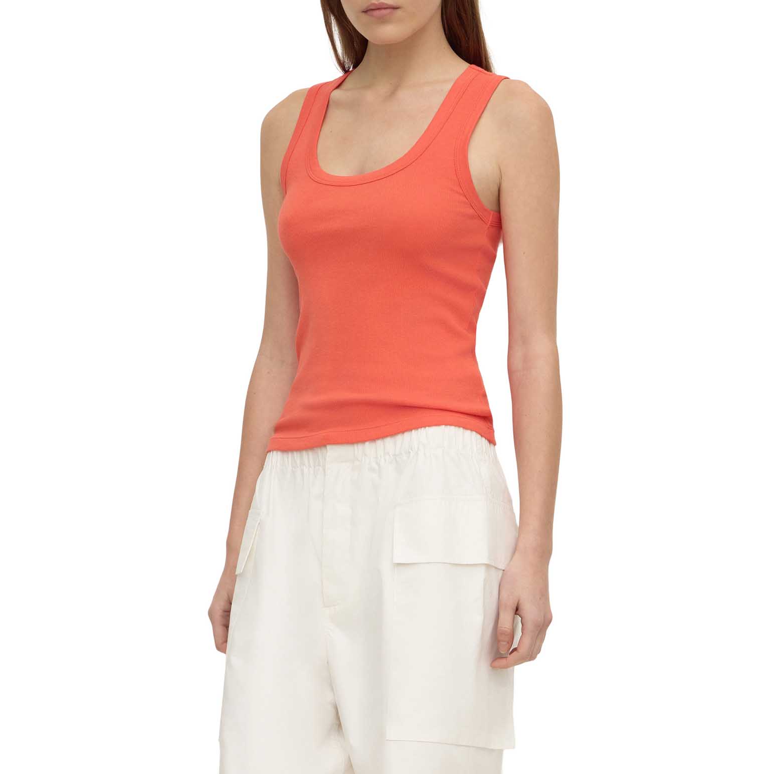 Assembly Label Robyn Scoop Neck Rib Tank Dahlia