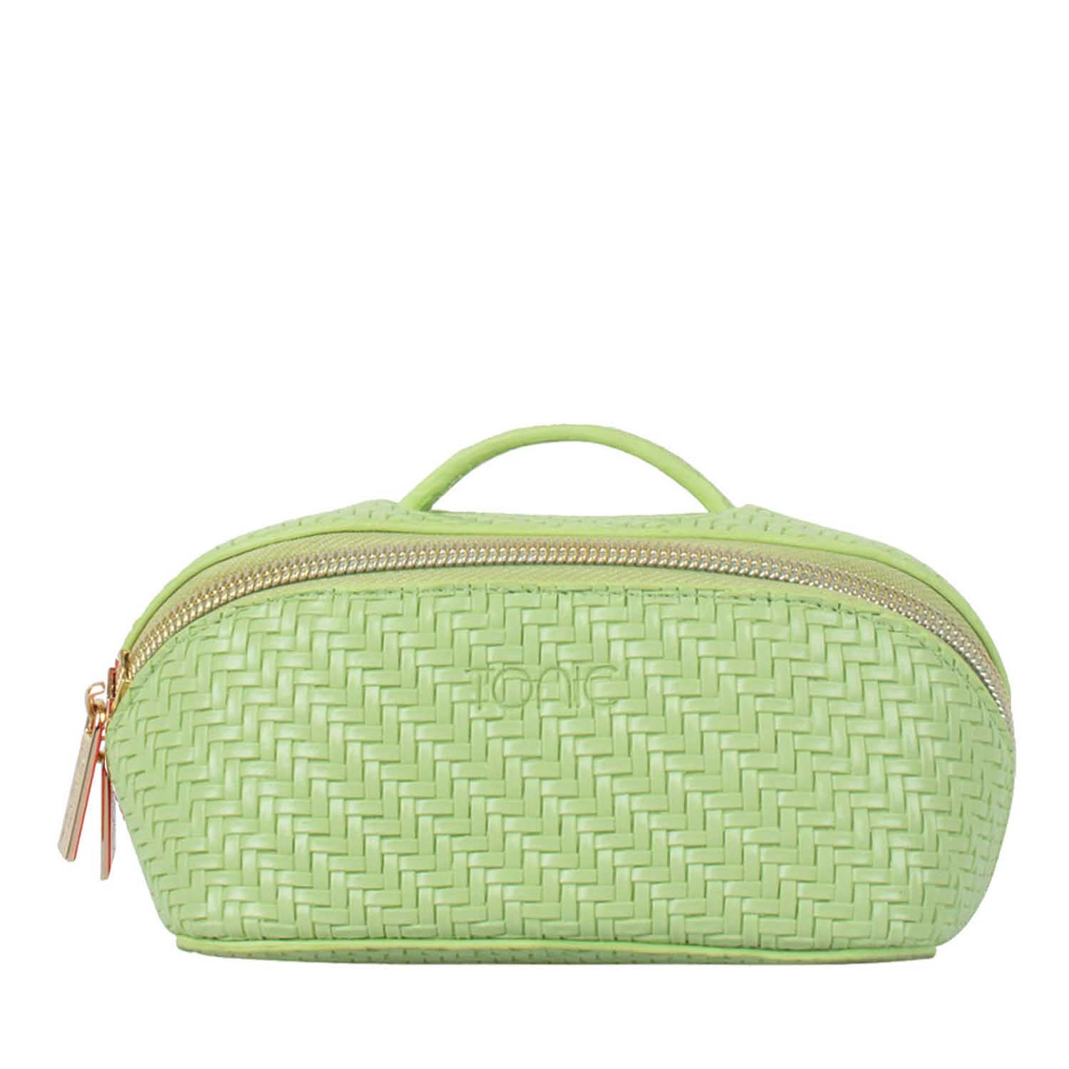 Tonic Herringbone Beauty Bag Small Pistachio