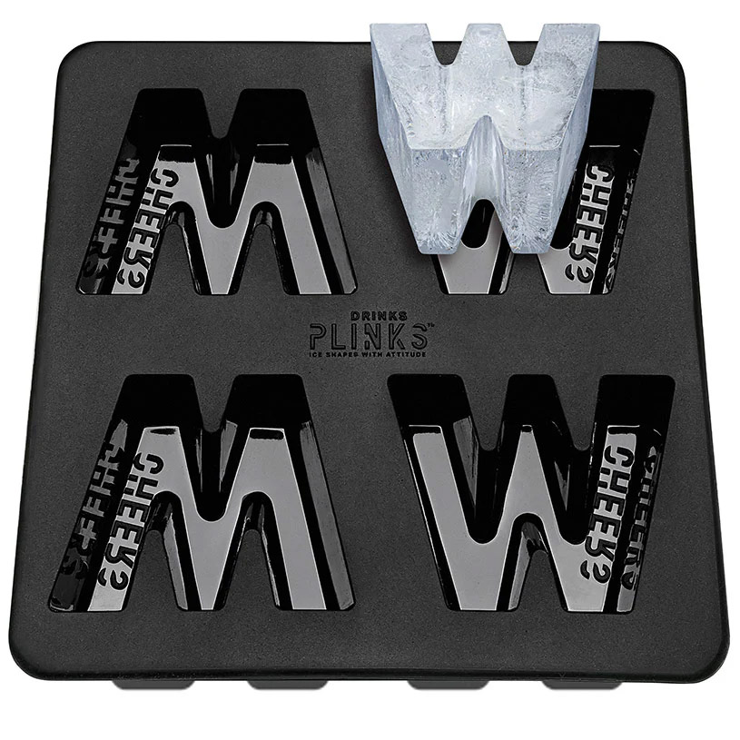 Drinks Plinks Ice Cube Tray - Letter W