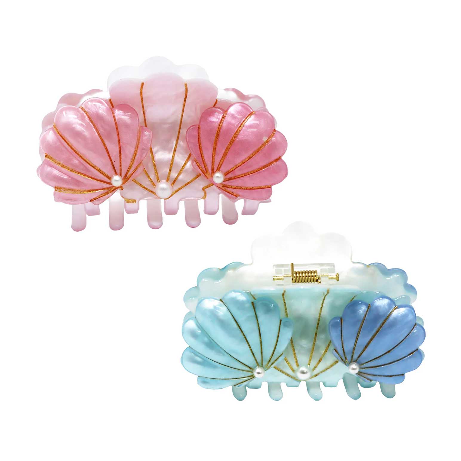 Pink Poppy Seashell Claw Hair Clip - Assorted