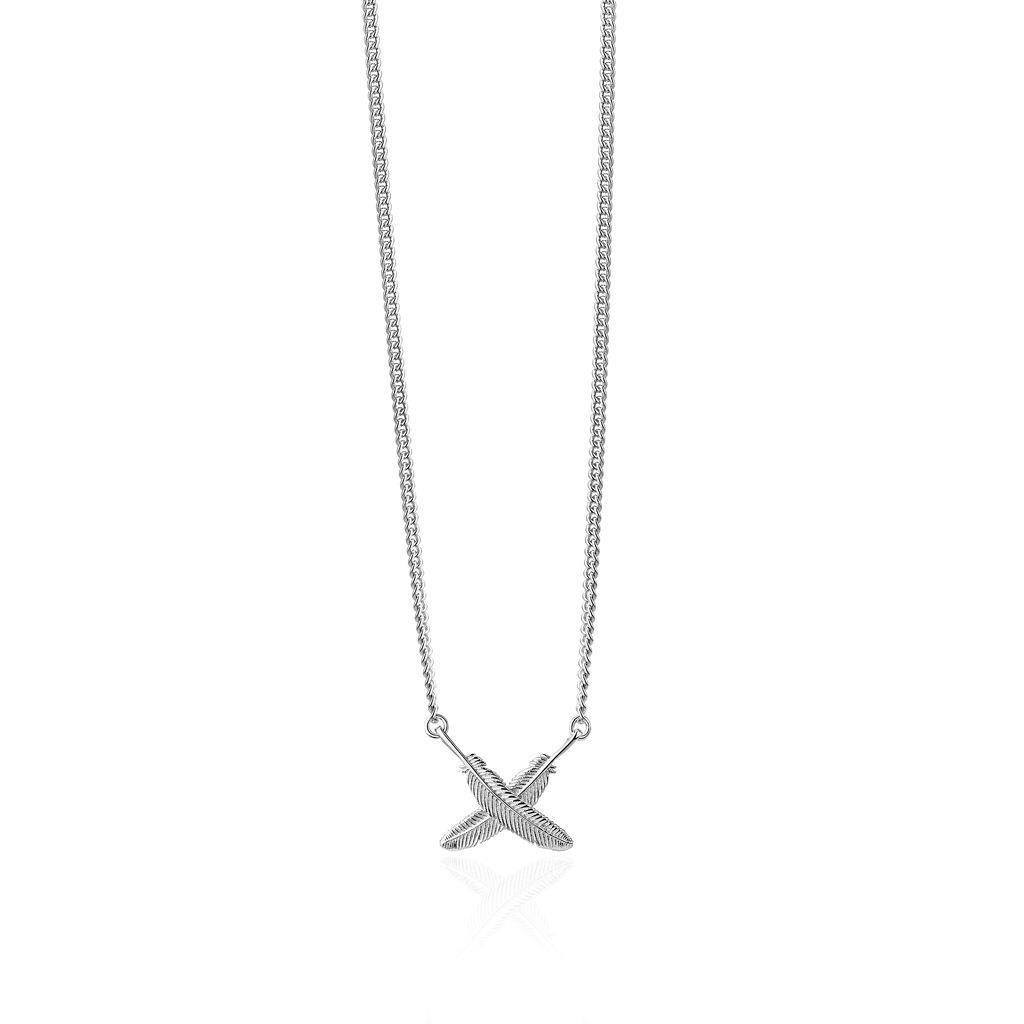 Boh Runga Feather Kisses Pendant Silver