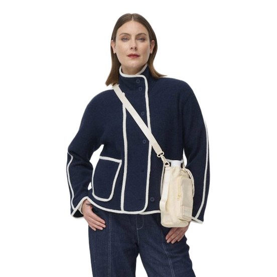 Marco Polo Contrast Boiled Wool Jacket