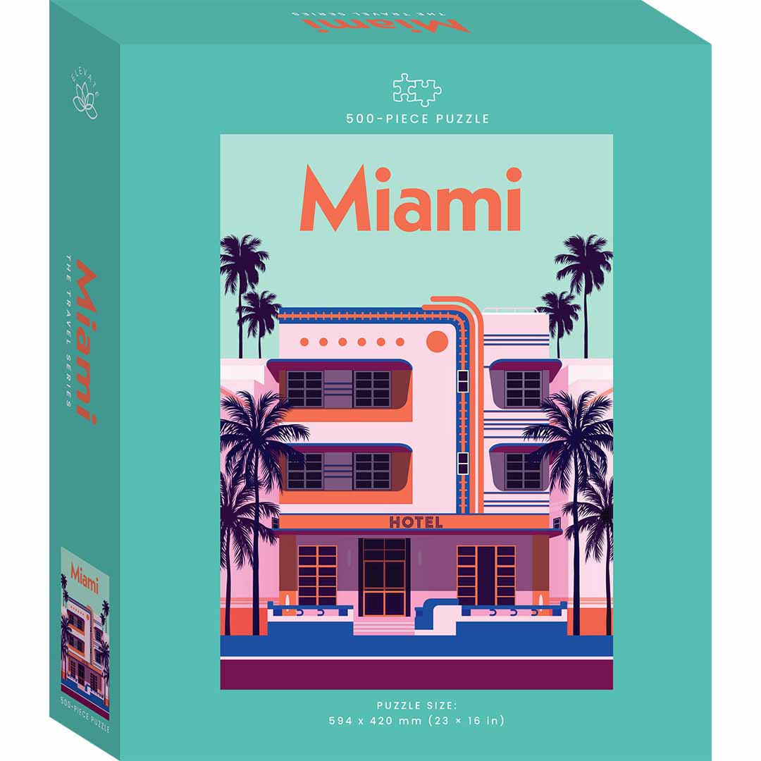Hinkler Travel Poster 500 Piece Jigsaw: Miami