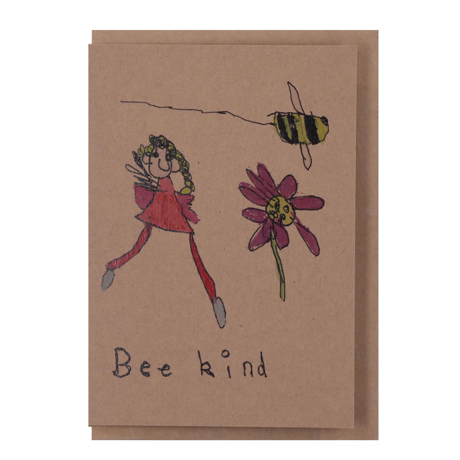 Handmade By Biddy Bee Kind Kraft Card