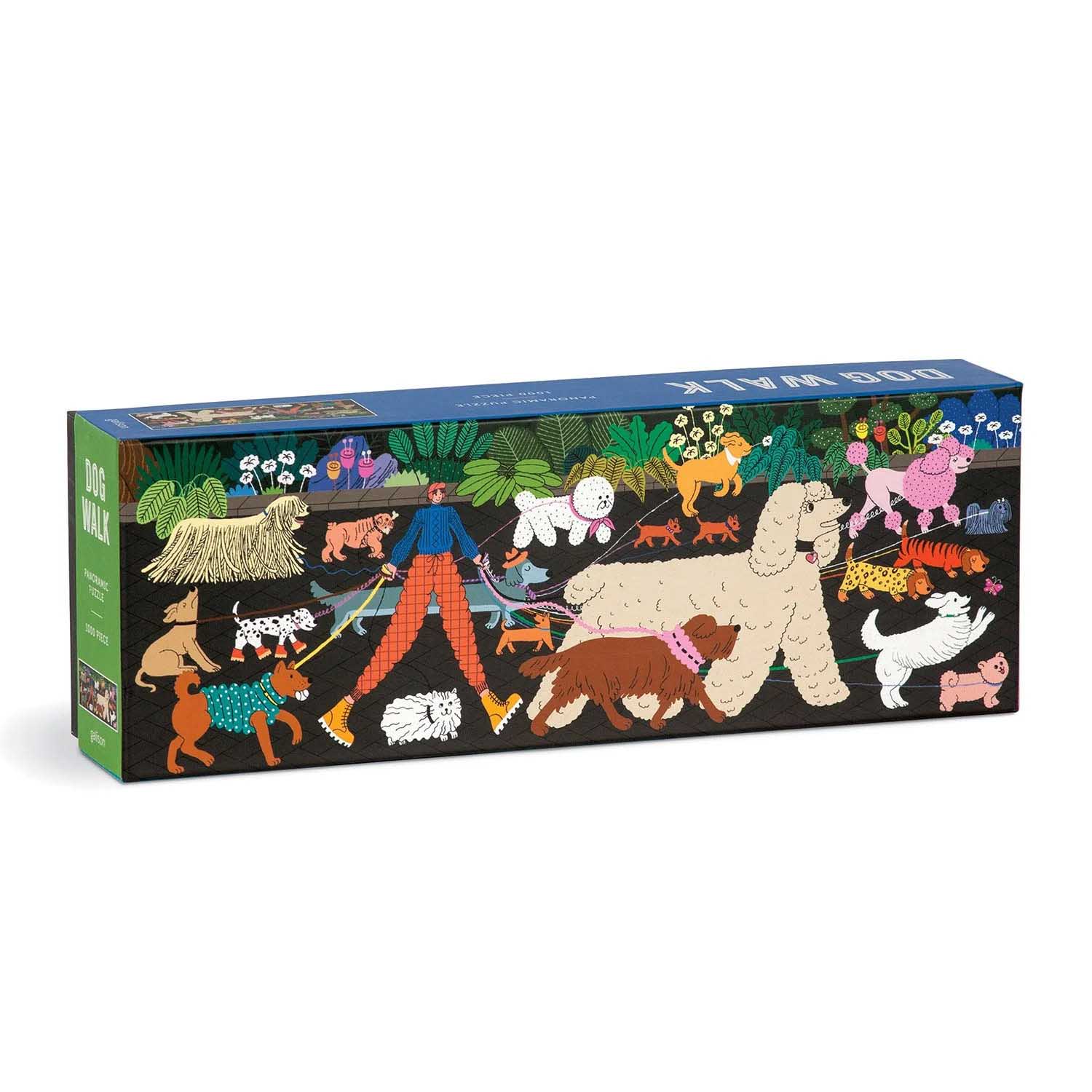 Galison Dog Walk 1000 Piece Panoramic Puzzle