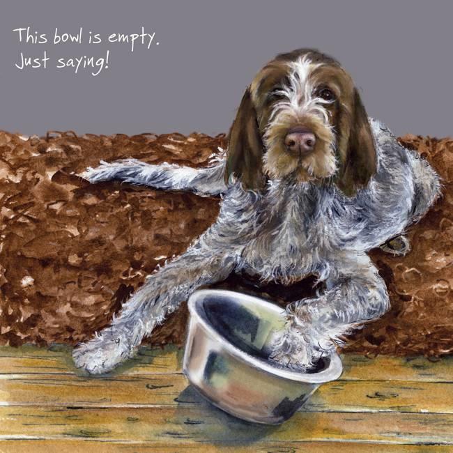 Little Dog Laughed Empty Bowl Card