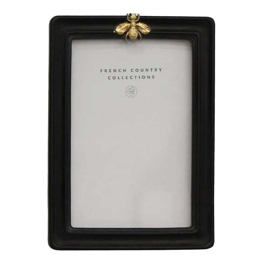 French Country Bee Black Photo Frame 5x7"