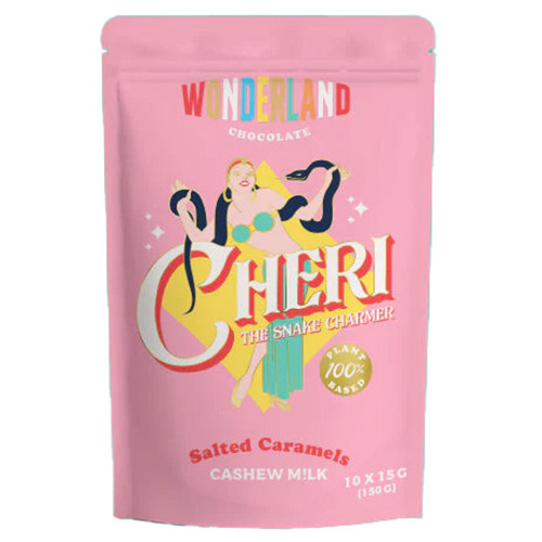 Wonderland Chocolate Cherie The Snake Charmer Cashew M!lk Salted Caramels