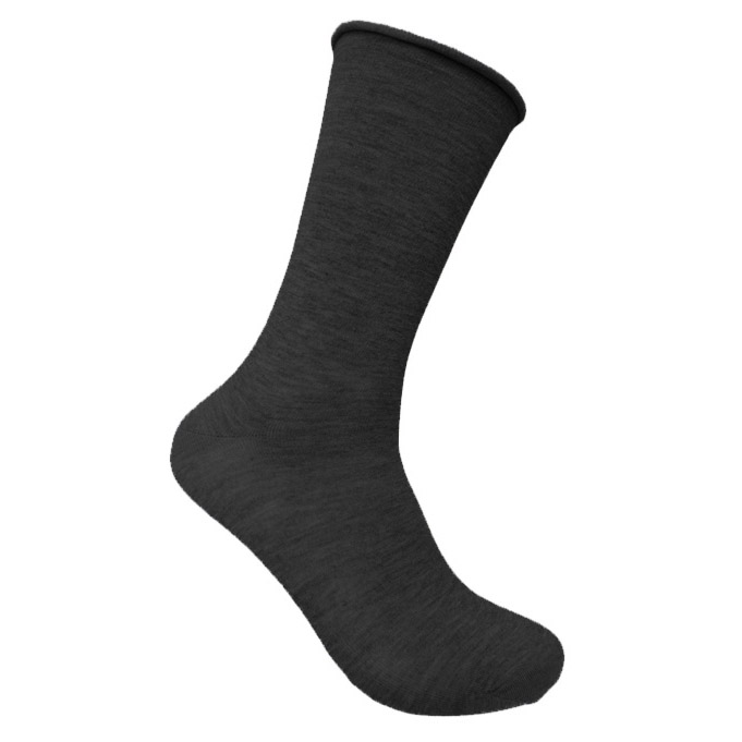 Designer Textile Crew Roll Top Sock