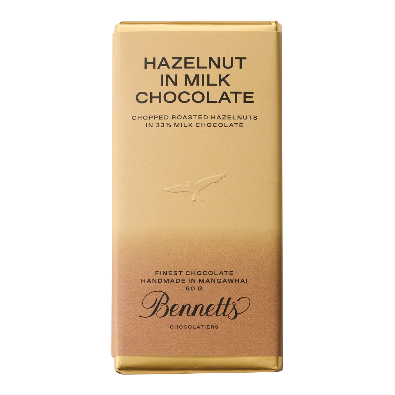 Bennetts of Mangawhai Hazelnut Milk Chocolate Bar 60g