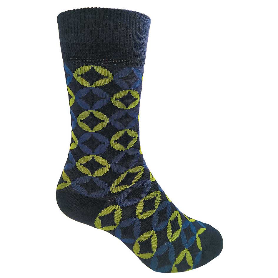 Lorenzo Uomo Overlap Circles Sock