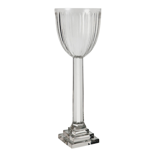 French Country Tall Candleholder Panelled Cup 17.5cmDiax52.5cmH