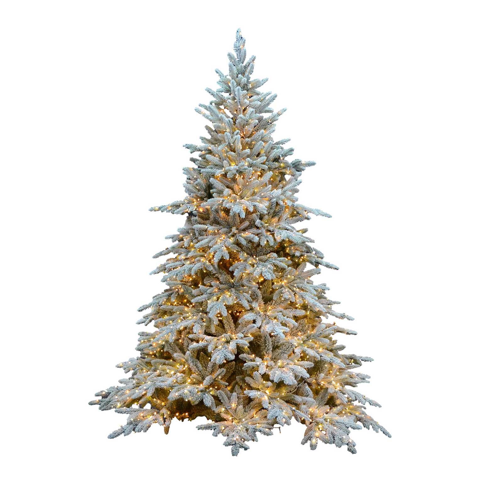 Snowy Norwegen Pine Christmas Tree With 2000 Lights - 6.8 Foot