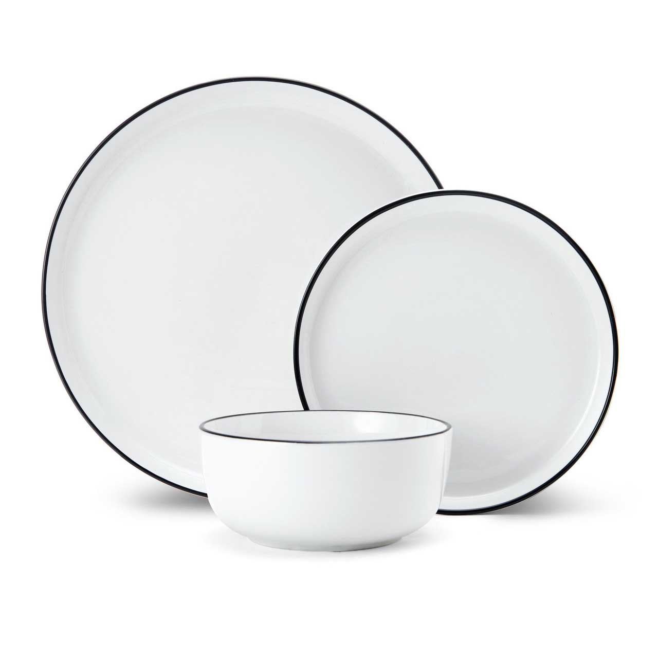 Mikasa Limestone Porcelain 12Pc Dinner Set - White