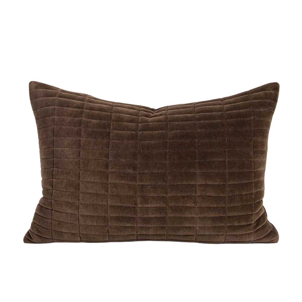 Baya Turner Cushion With Feather Inner 40x60cm - Chocolate